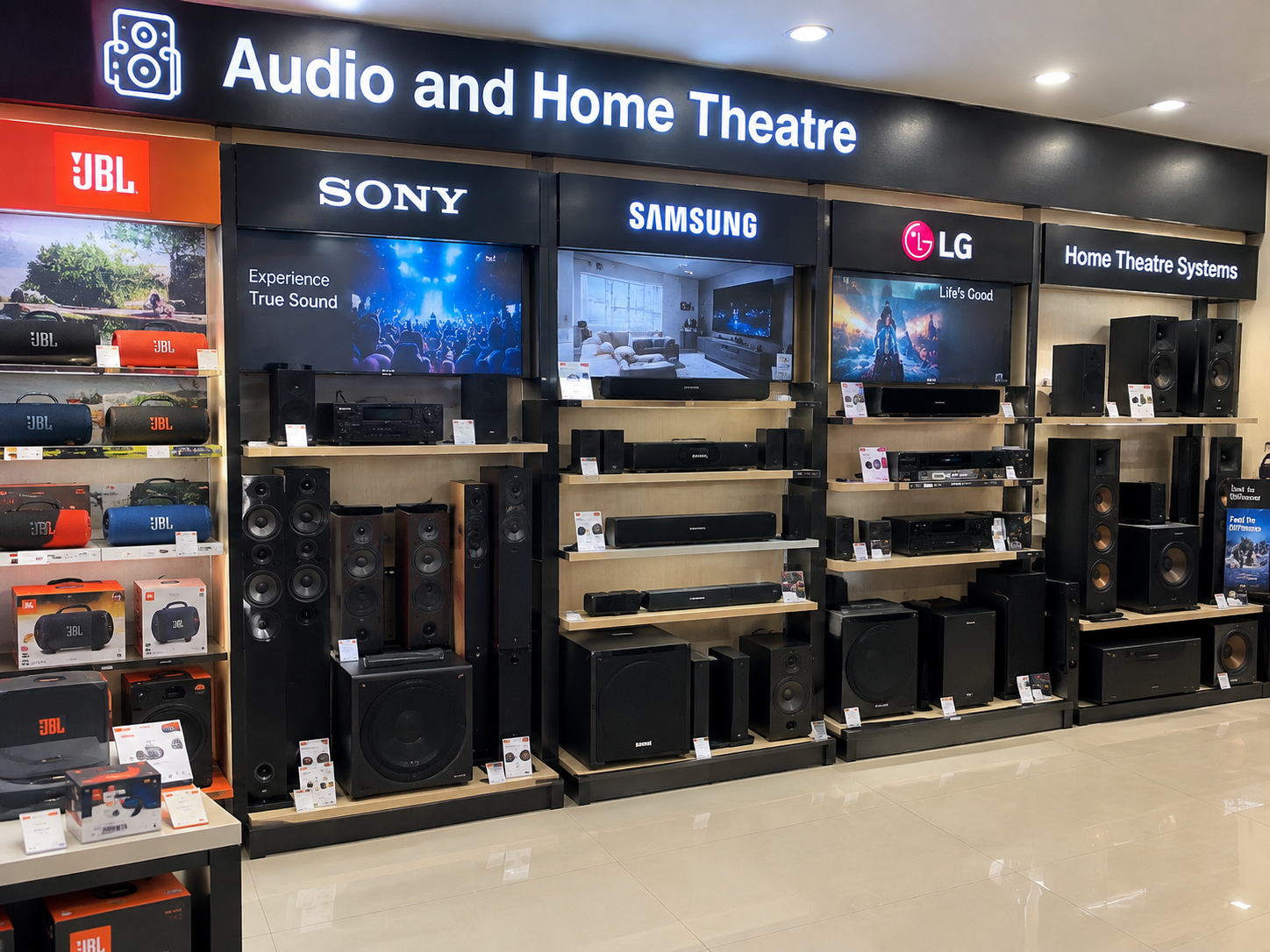 Soundbar, speakers and home theatre equipment