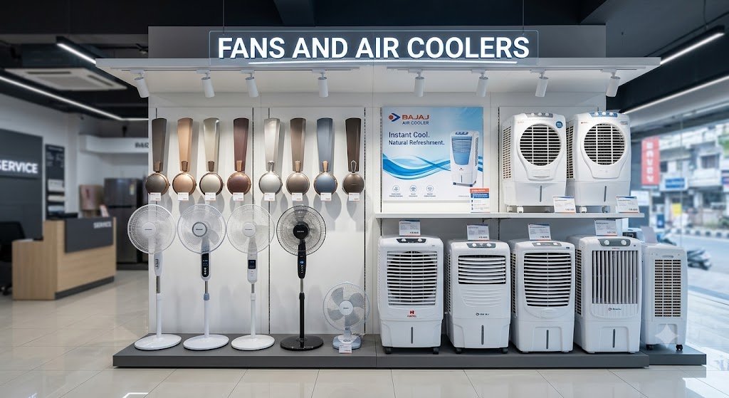Tower cooler and modern fan collection