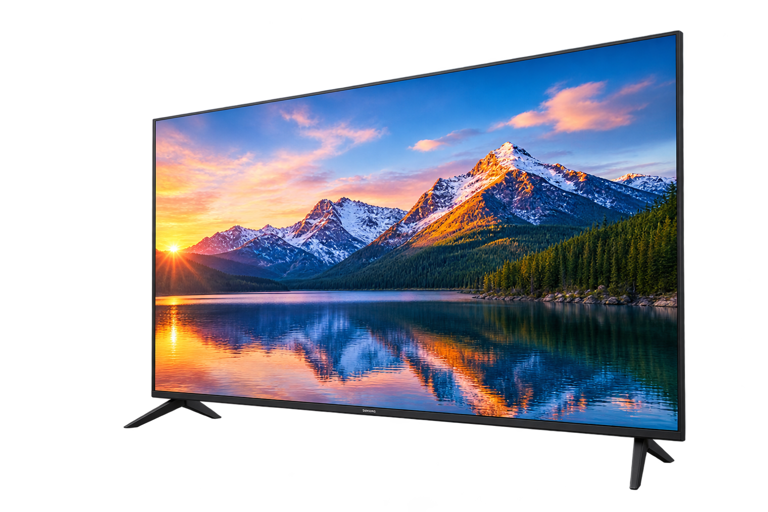 Modern smart television in an elegant living room